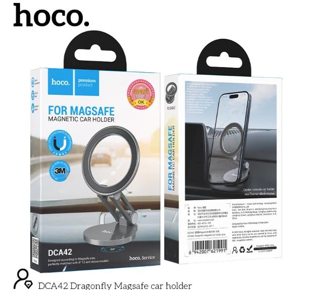 Hoco DCA42 for magsafe magnetic car holder avtomobil ushlagichi qora narxi