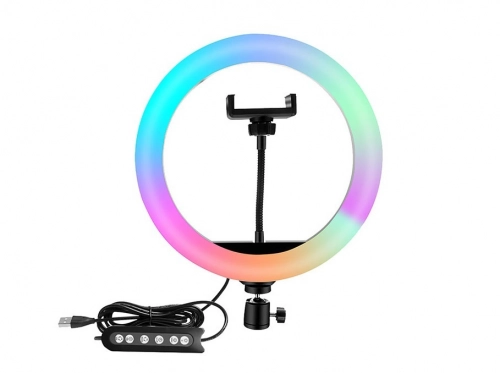 26 sm.lik RGB MJ26 halqasimon chiroq + shtativ sotib olish