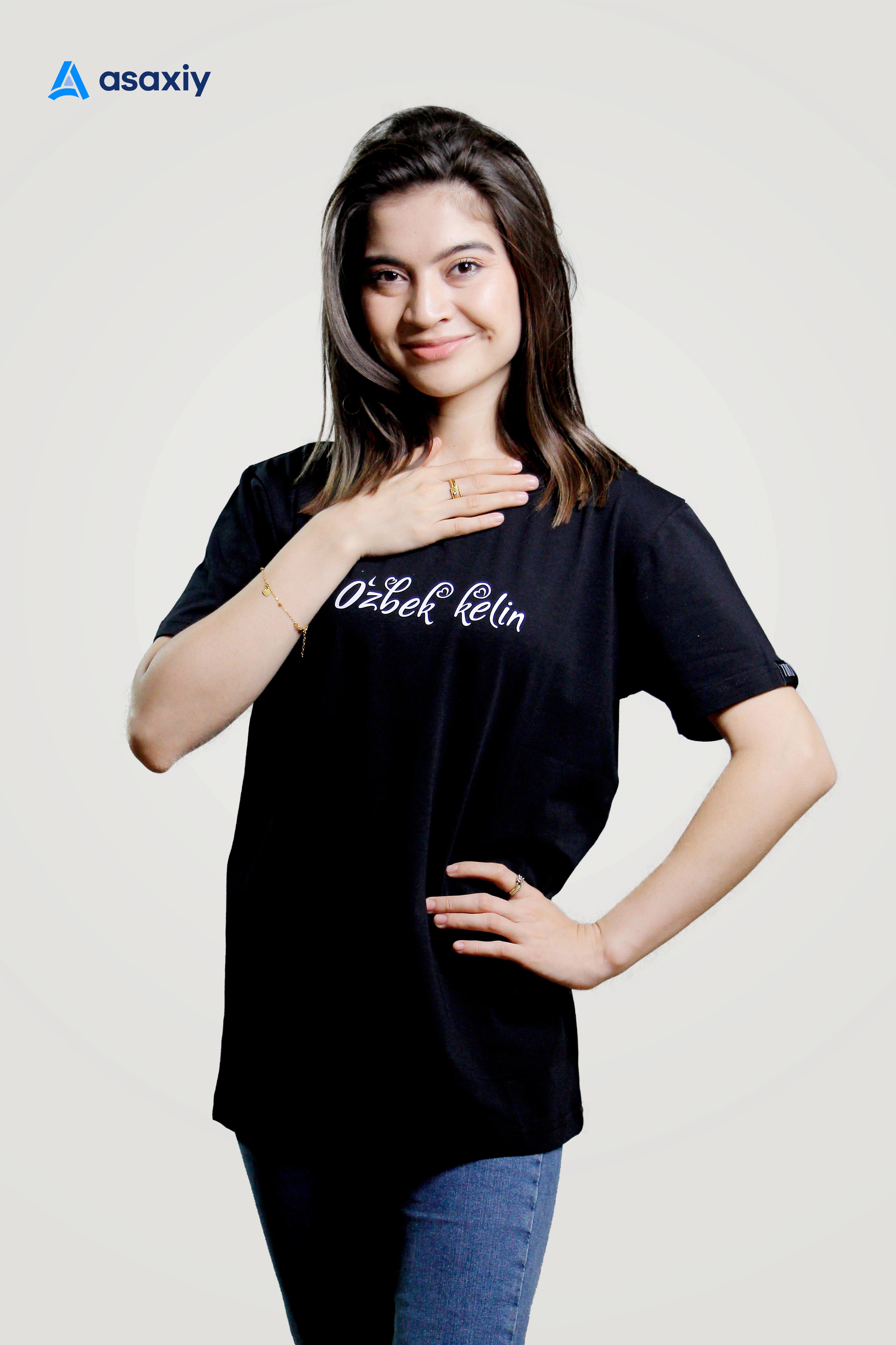 Футболка YOKI "O'zbek kelin" Black XL онлайн