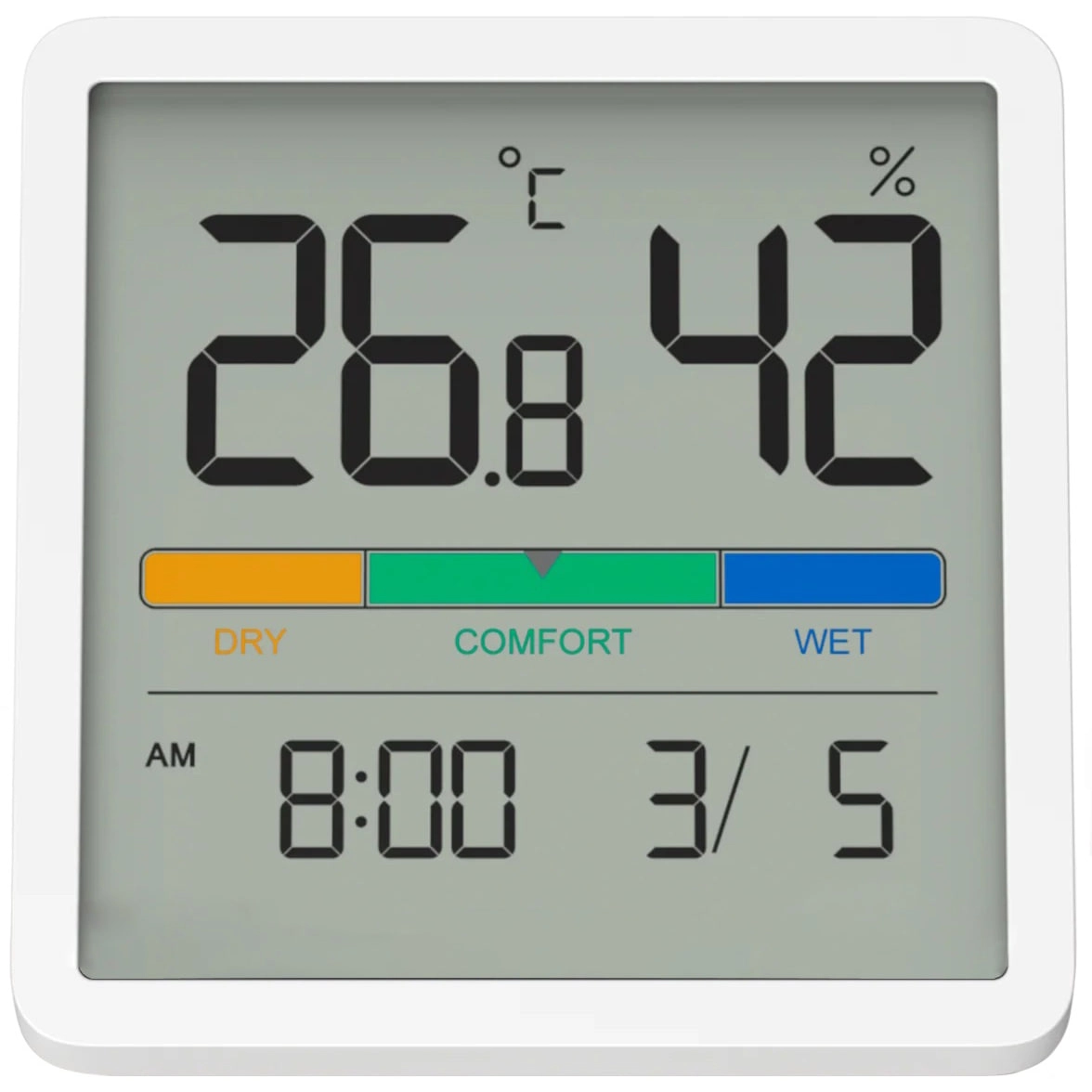 Xiaomi Beheart Temperature and Humidity Clock Display W200 soatli meteostansiyasi sotib olish