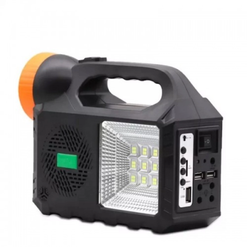Фонарь-Лампа зарядная станция / 3 лампы / солнечная панель / FM-Radio SOLAR LIGHT GD-102 Black купить