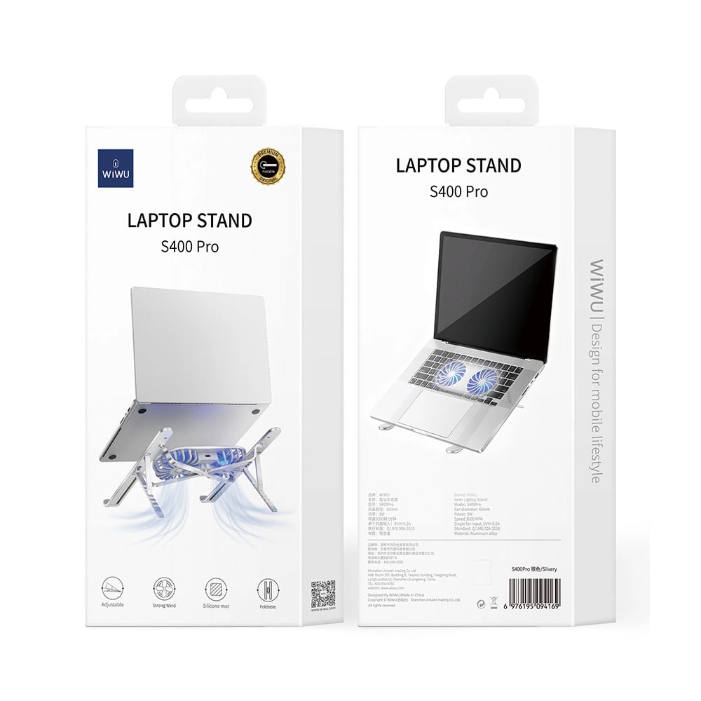 Подставка для ноутбука с охлаждением WIWU S400 Pro белая характеристики