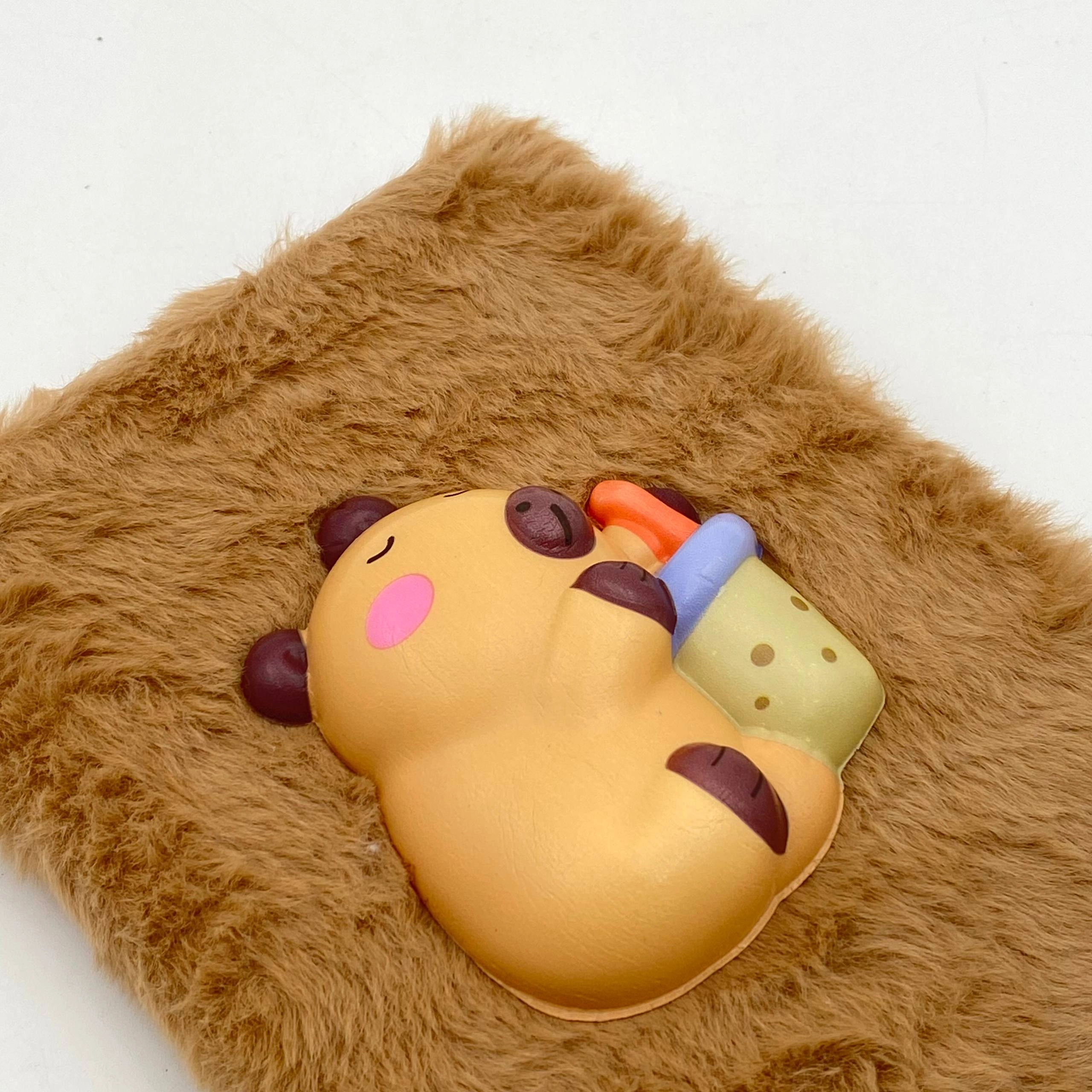 Пухлый блокнот kawaii (коричневый, розовый) недорого