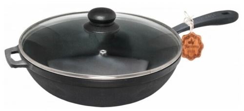 Maysternya T2013C3 chugunli tovasi, 24/4 sm, shisha qopqoqli sotib olish