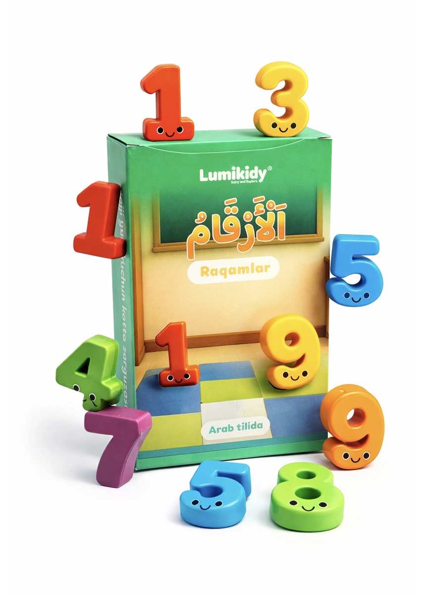 Bolalar rivojlanishi uchun kartochkalar: Raqamlar - الأرقام (arab tilida) sotib olish