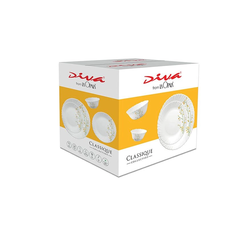 Столовый сервиз Diva La Opala Citron Weave 50 предметов рассрочка