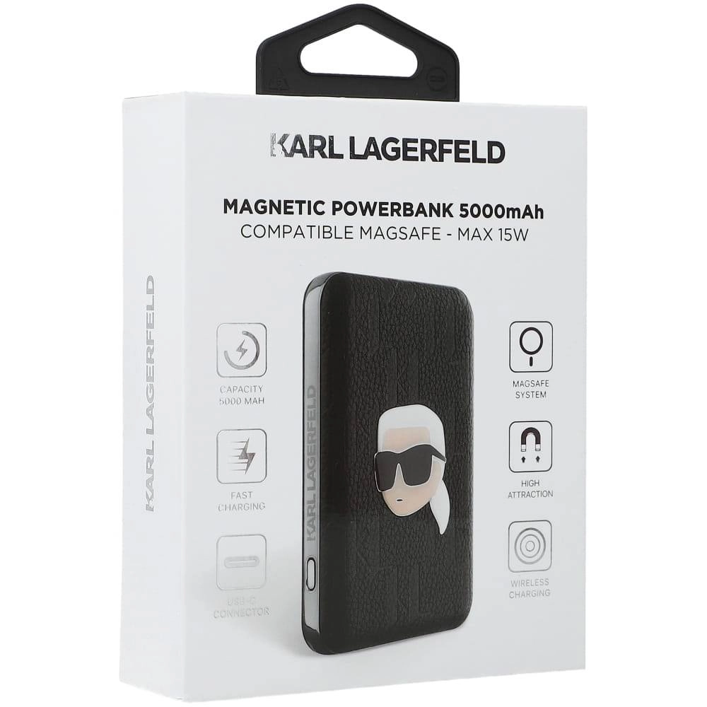 Внешний аккумулятор Powerbank с беспроводной зарядкой Karl Lagerfeld MagSafe 5000 mah недорого