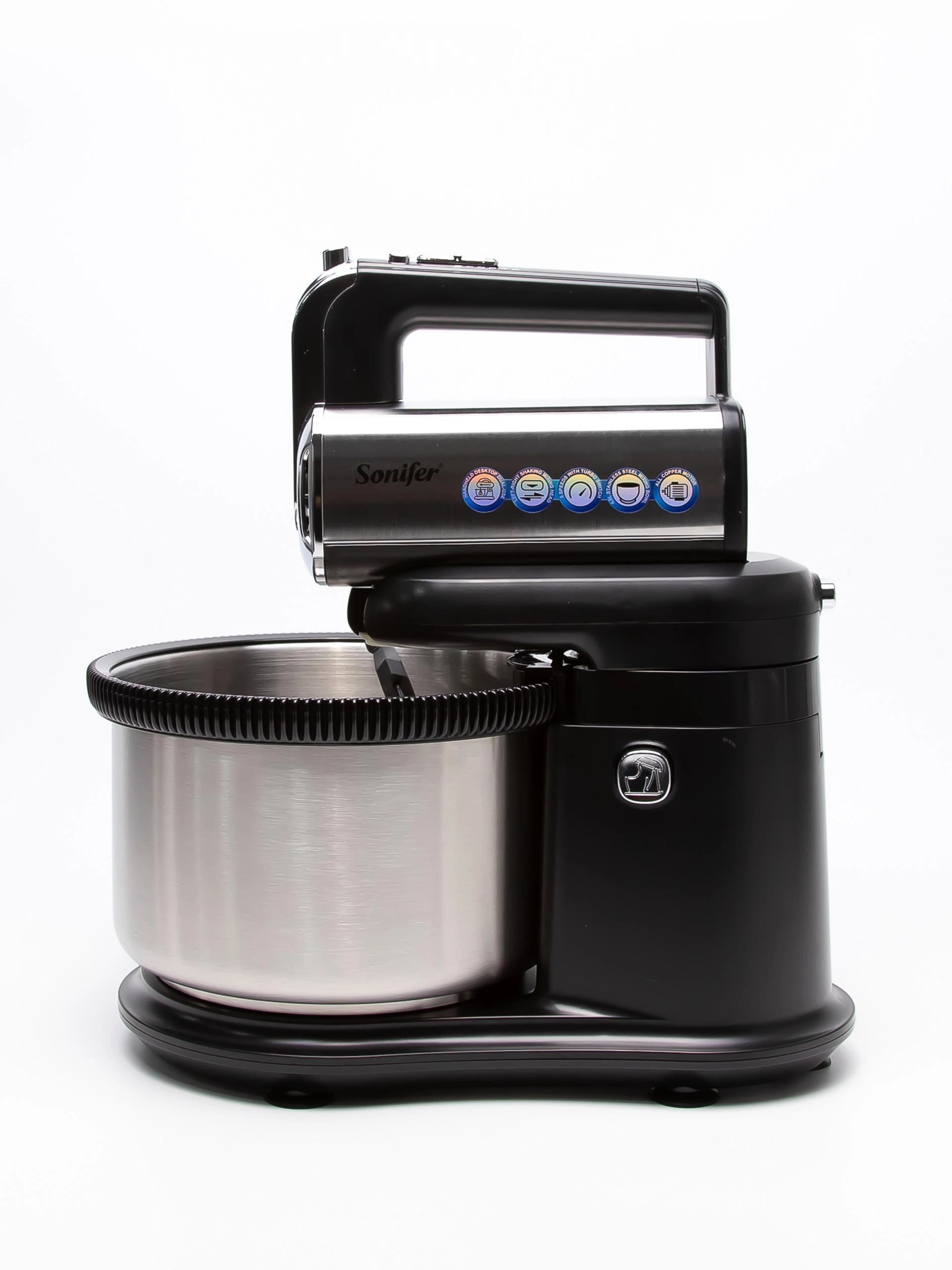 Планетарный миксер Sonifer SF-7032, черный с серебристым недорого
