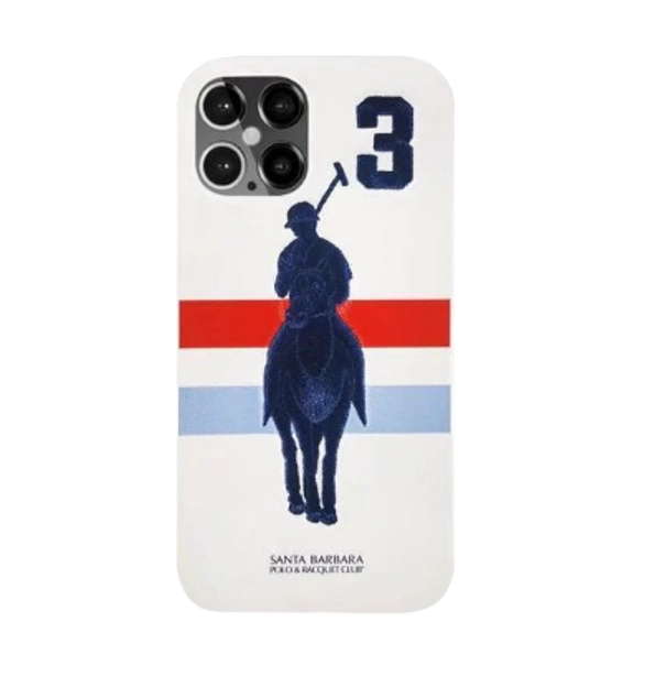 Чехол с вышивкой  Чехол с вышивкой "GARNER" Santa Barbara Polo для iPhone 14 Pro max белый купить