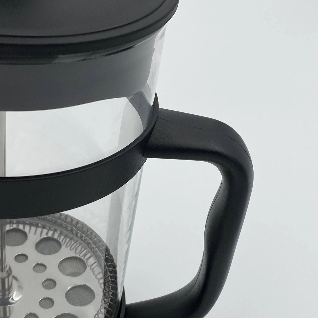 Чайник с прессом для кофе и чая Royal home tableware & more 1л прозрачный (черный) в Узбекистане