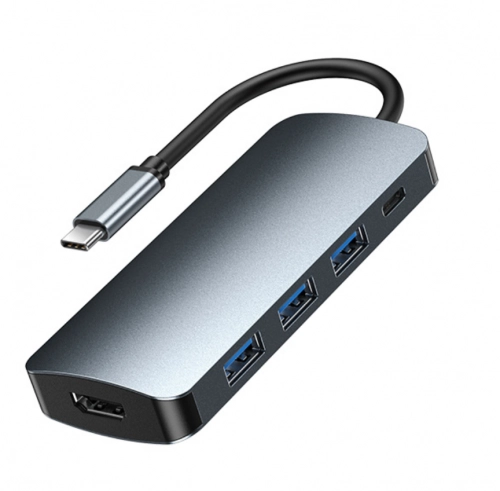 Remax RU-U91 HDMI + PD + RJ45 9in1 USB hab - rasm №2 Remax RU-U91 HDMI + PD + RJ45 9in1 USB hab sotib olish