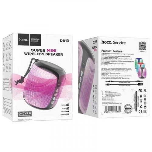 Беспроводная Bluetooth колонка Hoco DS13 (Black-Violet) в Узбекистане
