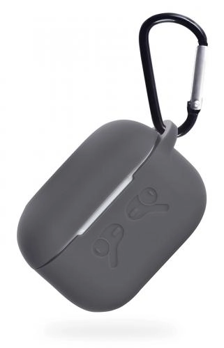 Чехол силиконовый с карабином для Airpods Pro, серый купить