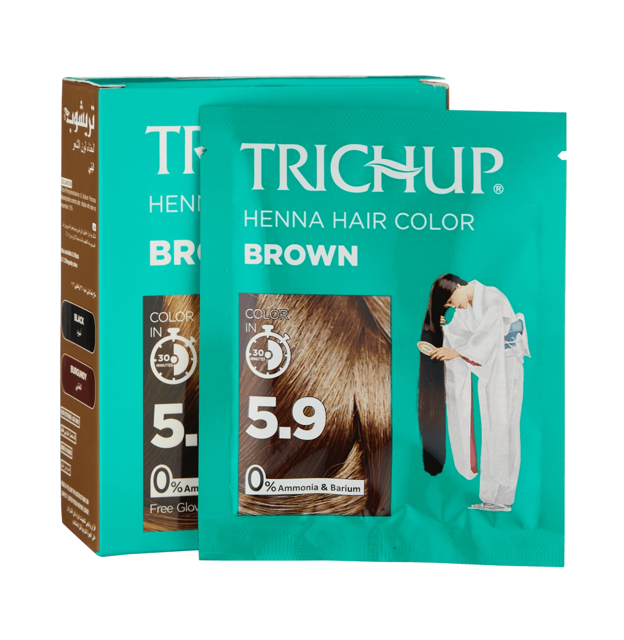 Краска-хна Trichup Henna Hair Color - Brown 6*10gr купить