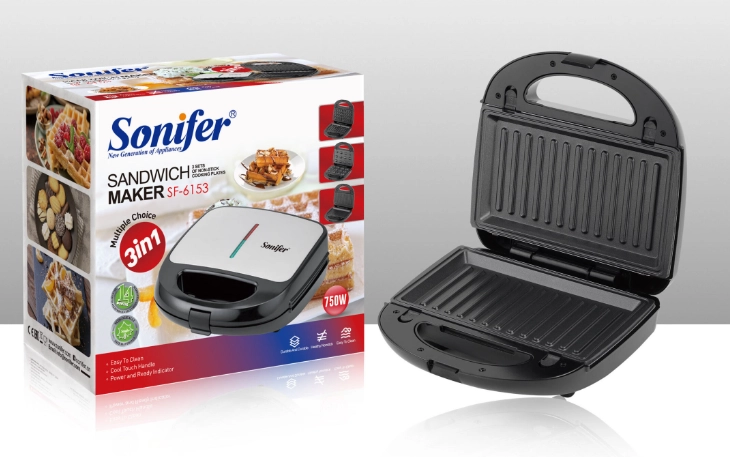 Sonifer SF-6153 3 in 1 vafli pishirgichi O'zbekistonda