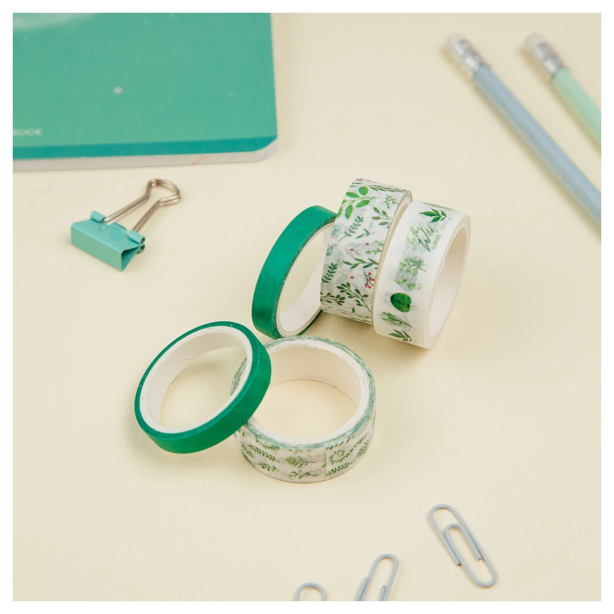 MESHU "Greenery" dekordagi yopishqoq lentalar to‘plami, 5 ta MS_52089 arzon