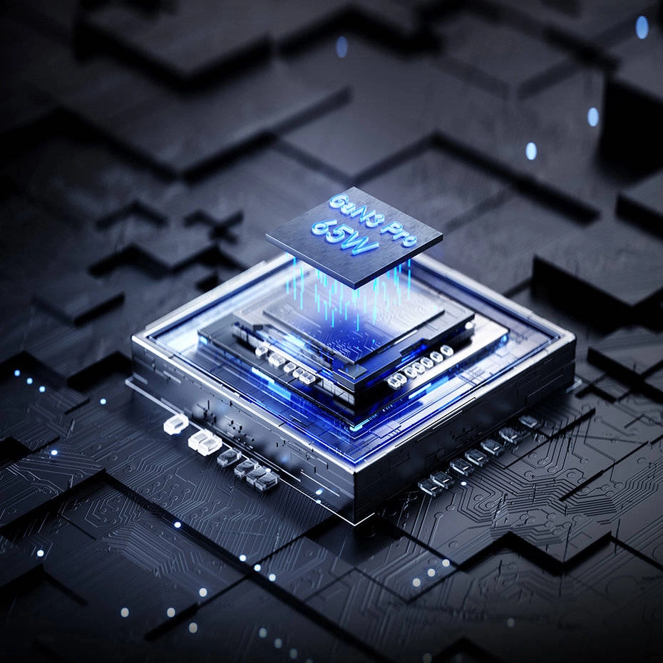 Зарядное устройство Baseus Gan Pro 65W Black 2x1 рассрочка