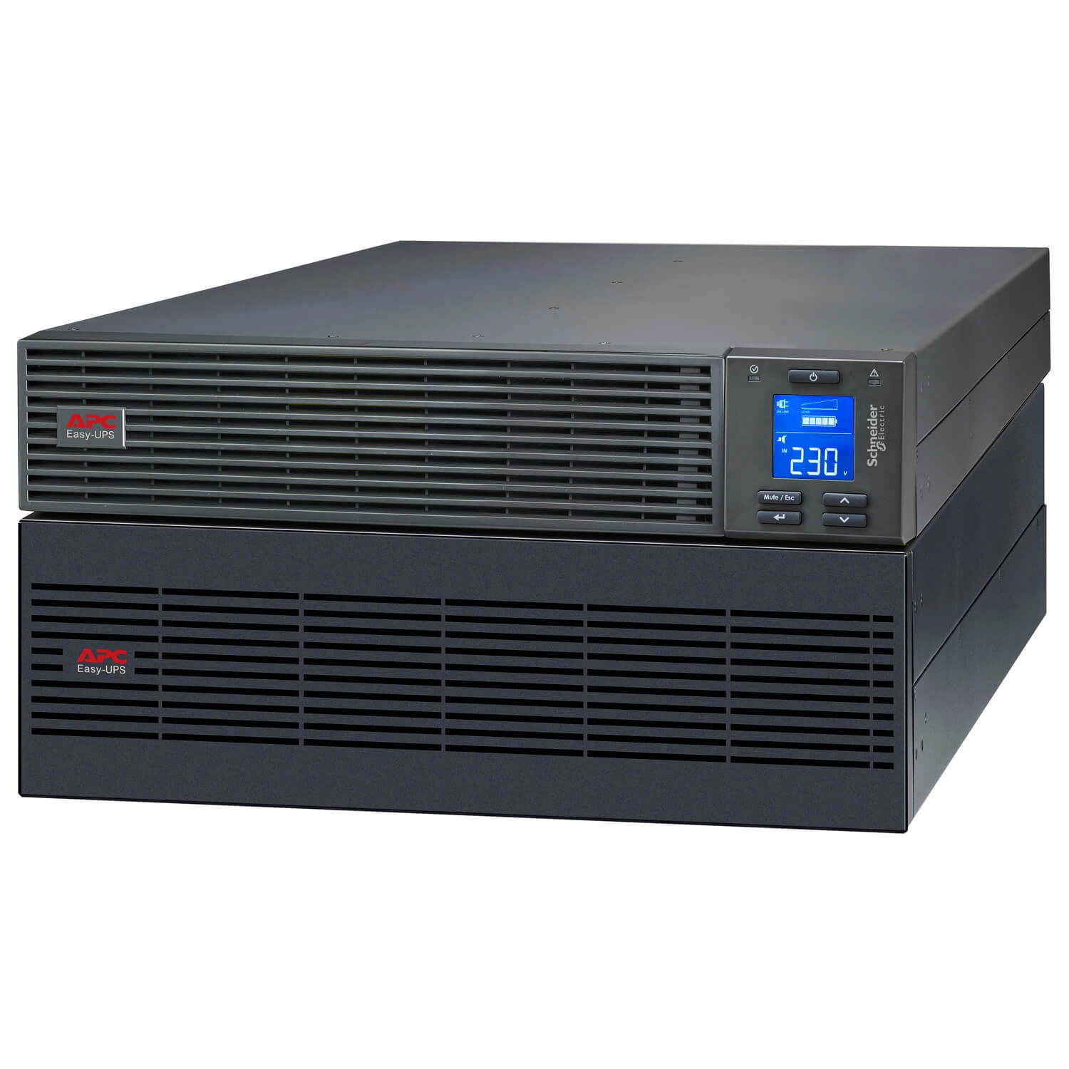 APC Easy UPS On-Line, 10kVA/10kW, Rackmount 5U, 230V, Hard wire 3-wire(1P+N+E) outlet, Intelligent Card Slot, LCD, Extended Runtime, W/ Rail Kit uzluksiz quvvat blogi sotib olish