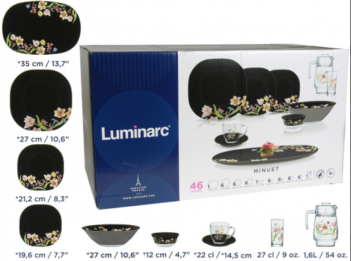 Столовый сервиз Luminarc Minuet 46 предметов (N8126) онлайн