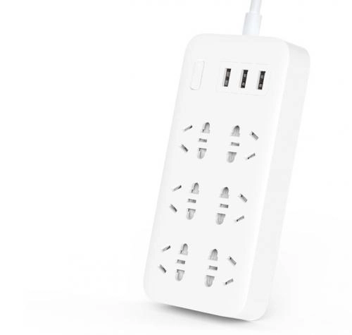 Xiaomi Mi Power Strip 6 (6 rozetkali, 1.8 m, 3 USB) White udliniteli - rasm №3 Xiaomi Mi Power Strip 6 (6 rozetkali, 1.8 m, 3 USB) White udliniteli arzon