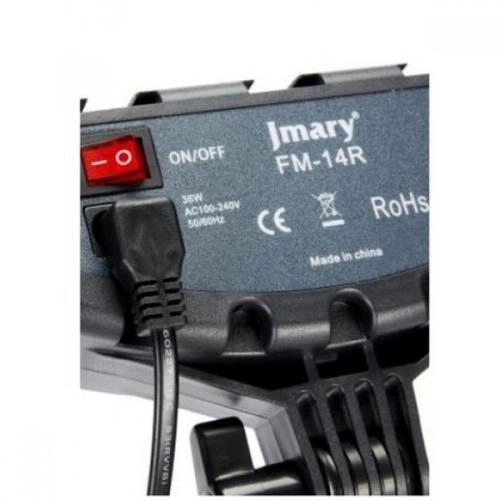 Jmary FM-14R – blogerlar uchun yorug‘lik-diodli 35 sm halqasimon chiroq arzon