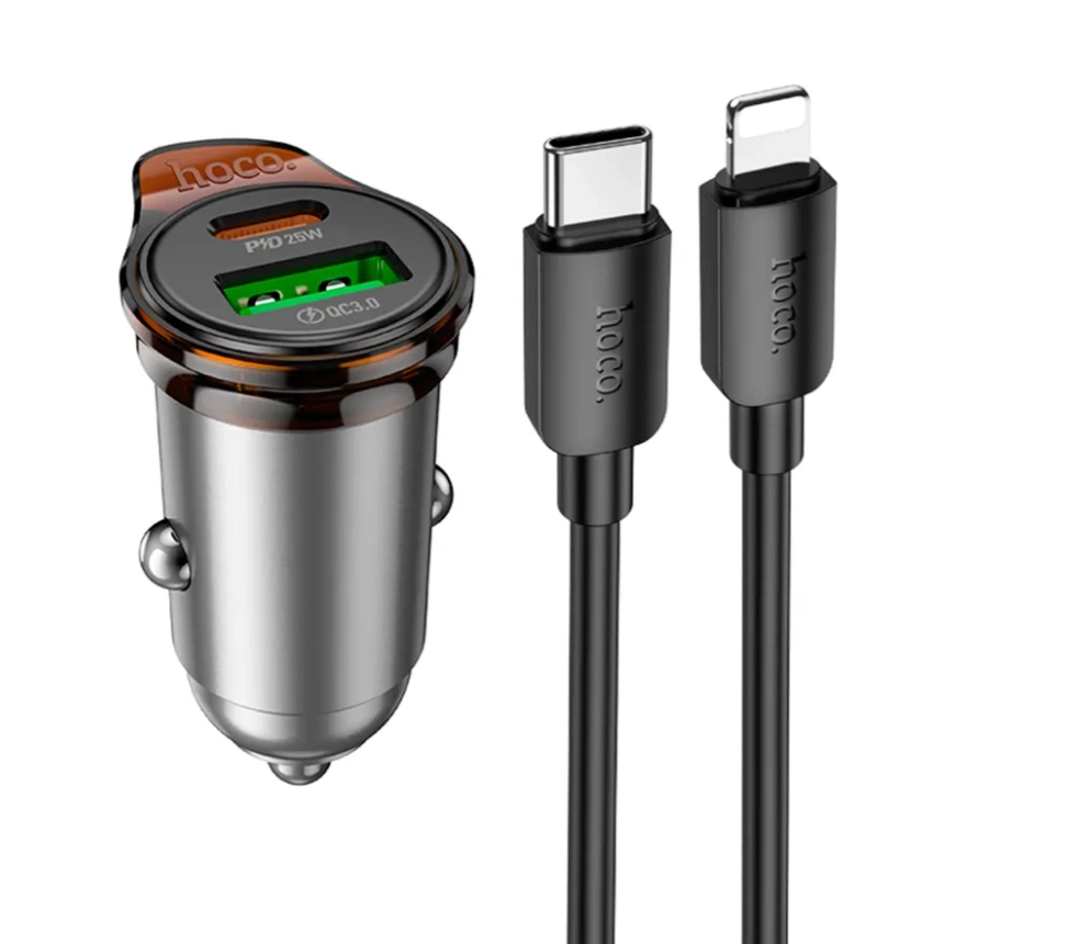 Hoco NZ16A Type-C to Lightning avtomobilda zaryadlovchi qurilmasi sotib olish
