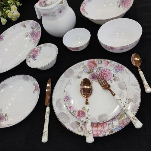 Столовый сервиз Lifesmile Пионы (64 пред., 6 персон) недорого