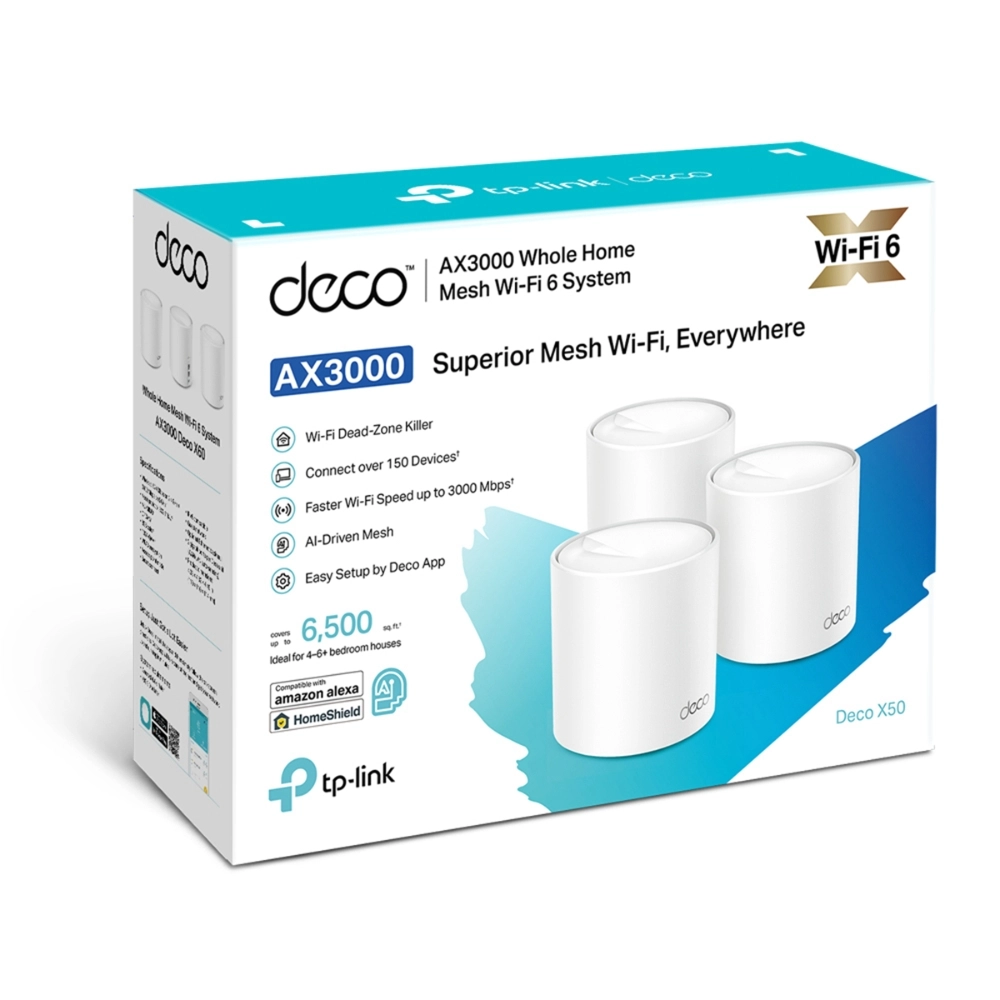 TP-LINK Deco X50 (3-pack) – Wi-Fi Mesh tizimi arzon