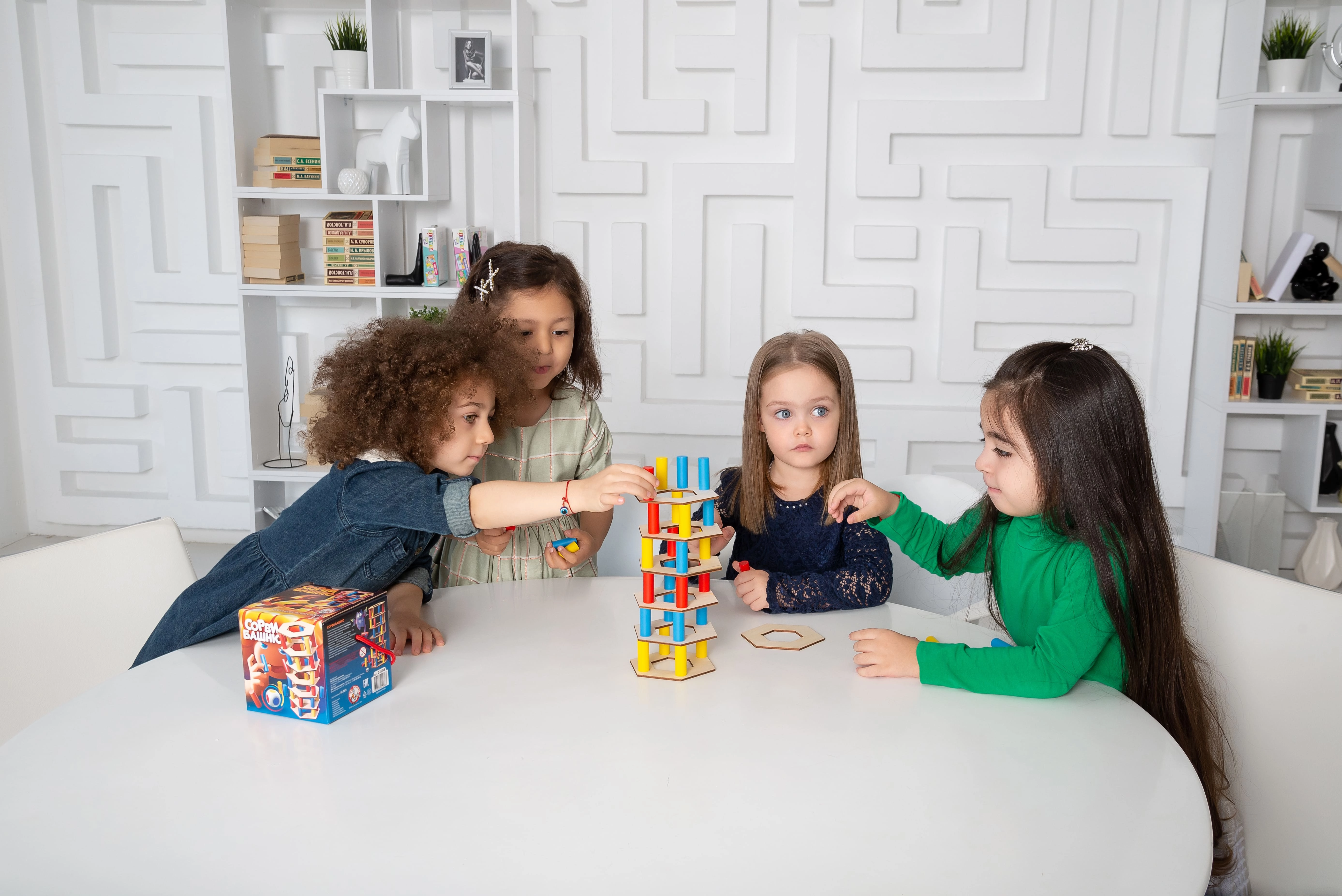 Игра настольная Сорви башню (цветная) доставка