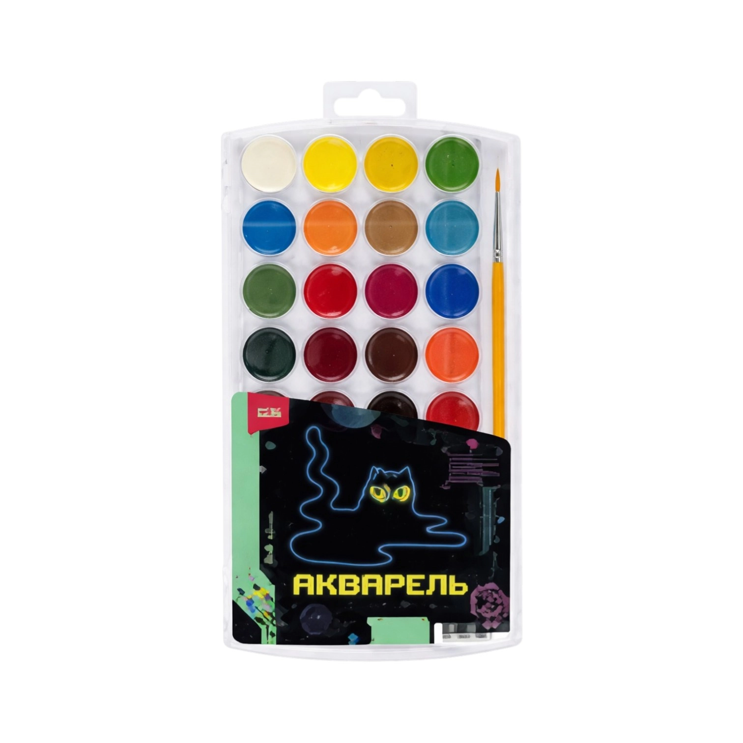 Акварельная краска Киберкотики 32 цветов Аквб-003 купить