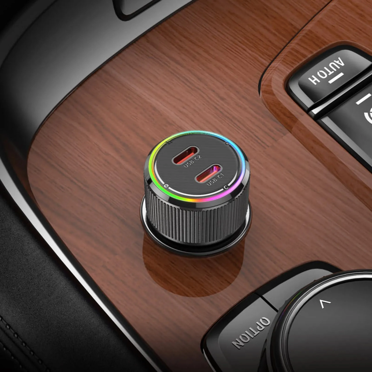 Автомобильная зарядка Hoco NZ14B USB-C to USB-C 1м Чёрный недорого