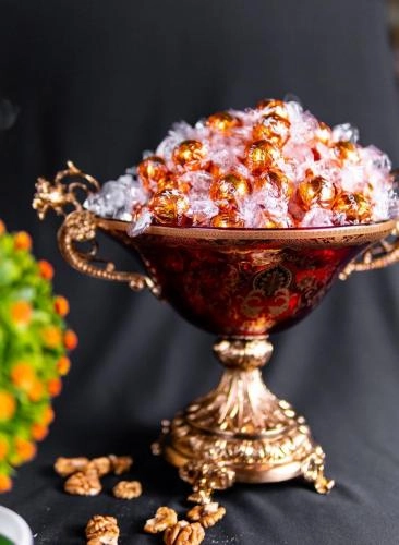 Karosa meva va konfet idishlari to‘plami (qizil)  bo'lib to'lash