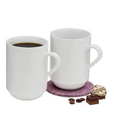 KELA Mattia 300 ml piyolalar to'plami, 2 dona, oq 12749 arzon