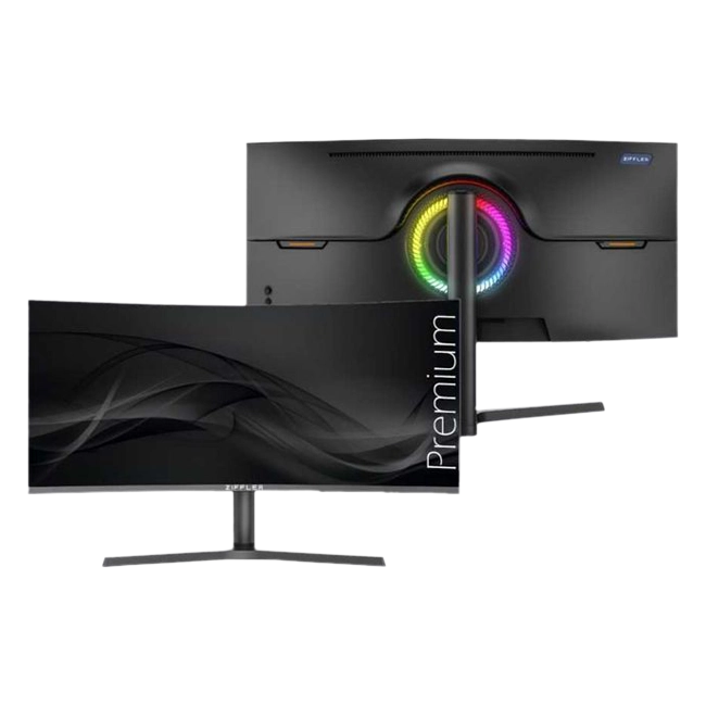 Monitor ZIFFLER 34GM1000-34 Monitor ZIFFLER 34GM1000-34" 3K WQHD Curved Gaming monitor (HDMI+DP+Audio out+Typec+DC) VA  panel 165hz RGB  stand R1000 sotib olish