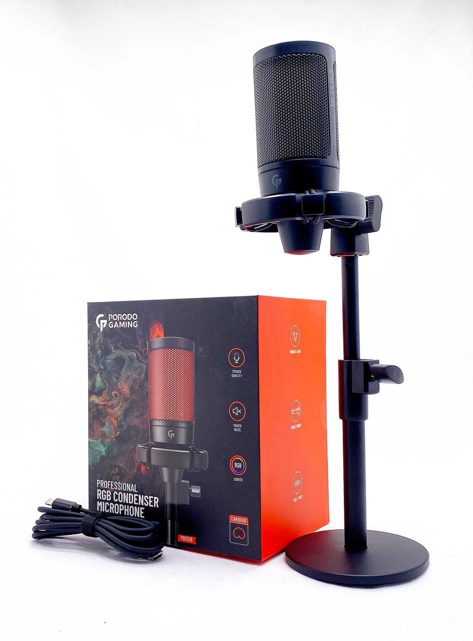 Микрофон Porodo Extension Stand RGB Condenser PDX519 в Узбекистане