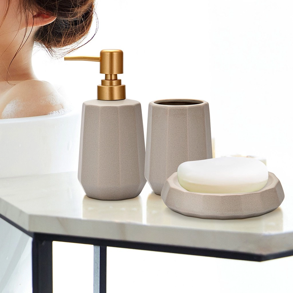 Дозатор жидкого мыла Fissman 300 мл, бутылка 400 мл и контейнер для мыла купить