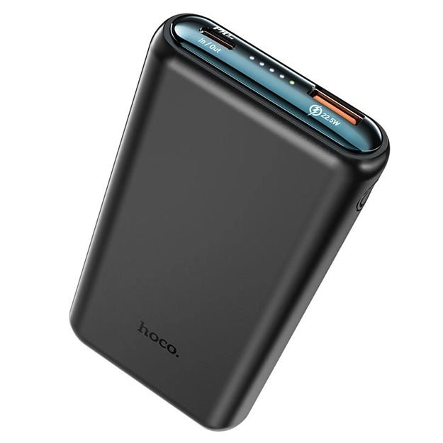 Power bank Hoco Q1 10000mAh qora tashqi akkumulyatori arzon