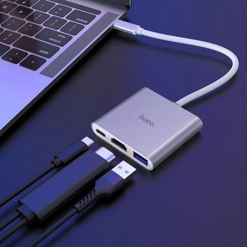 Hoco Type-C HB14 Easy HDMI + PD USB-konsentratori - rasm №5 Hoco Type-C HB14 Easy HDMI + PD USB-konsentratori onlayn
