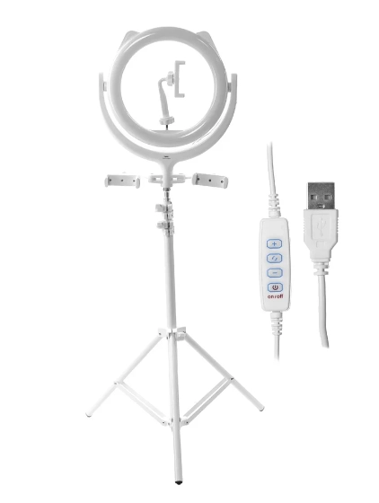 Кольцевая лампа REMAX Selfie Holder With Light For Live Stream CK-01 (White) - фото №2 Кольцевая лампа REMAX Selfie Holder With Light For Live Stream CK-01 (White) купить