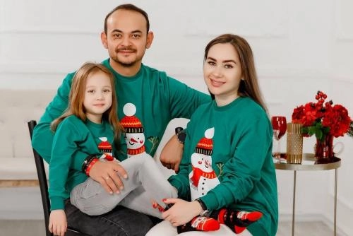 Свитшот Ertex "Снеговик" Зеленый (S-XXL) цена