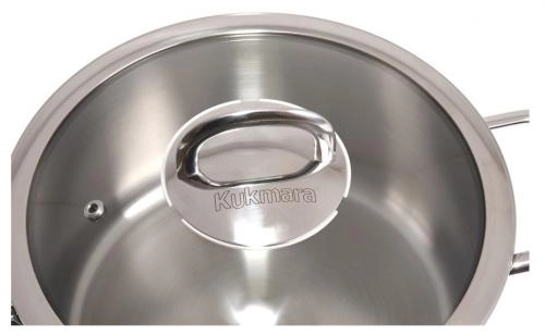 Kukmara "Safia" zanglamaydigan po‘latdan yasalgan qopqoqli kastrulyasi, 8 l narxi