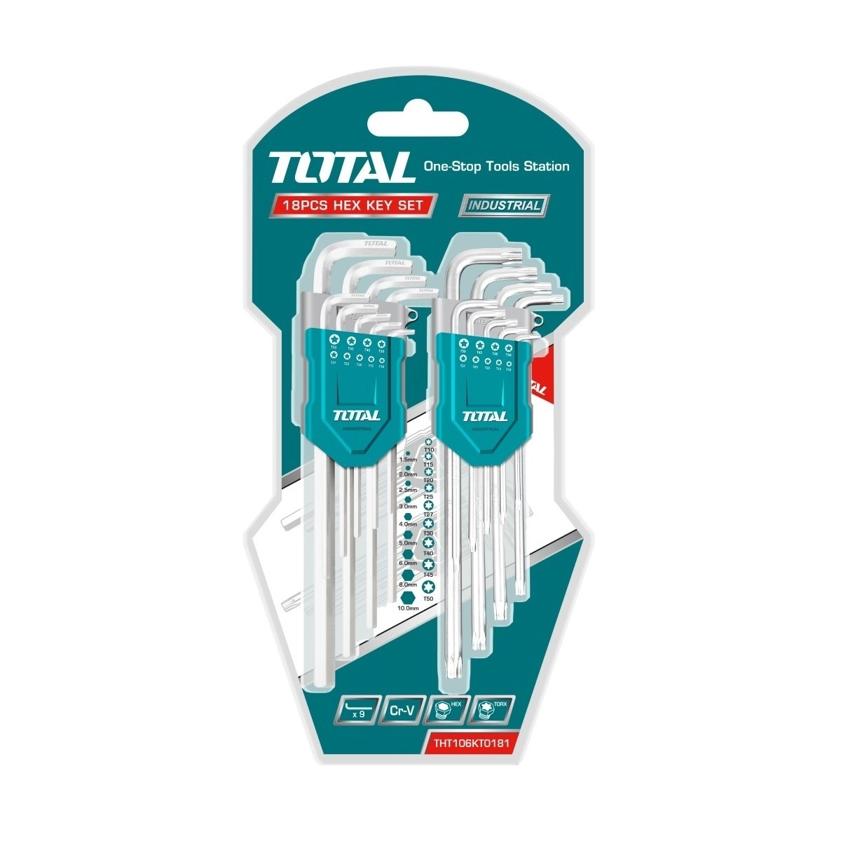 TOTAL THT106KT0181 (18 dona) olti burchakli kalitlar to‘plami - rasm №2 TOTAL THT106KT0181 (18 dona) olti burchakli kalitlar to‘plami sotib olish