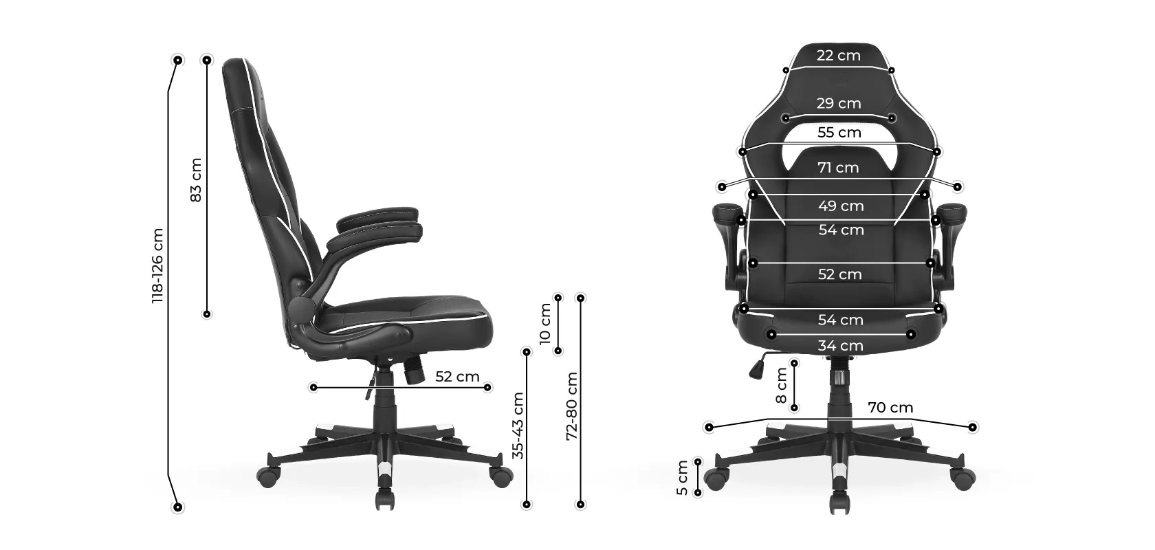 Игровое кресло 2E GAMING CHAIR HEBI BLACK/WHITE цена