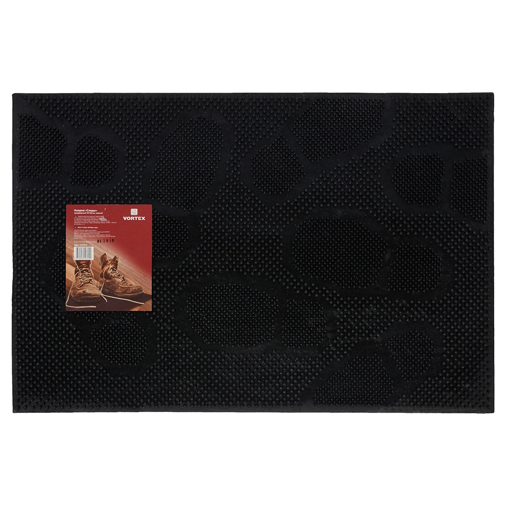 Коврик придверный резиновый "Следы" Vortex 40*60 см 22462 цена
