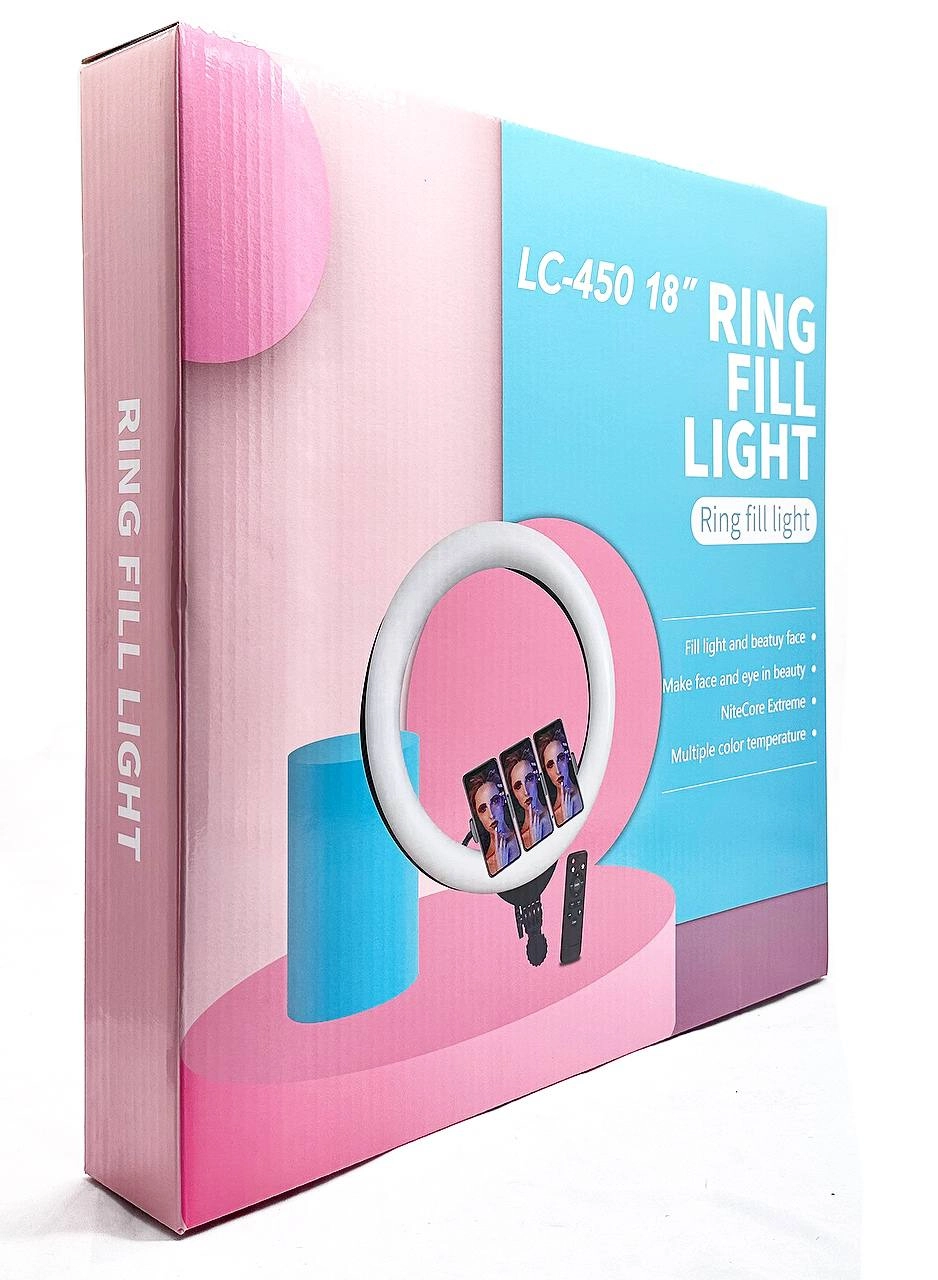 LC-450 Ring Fill Light 18 halqasimon chiroq (44sm) bo'lib to'lash