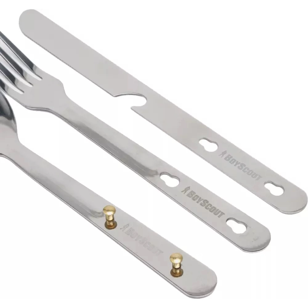 BoyScout g‘ilofli oshxona anjomlari to‘plami (vilka, qoshiq va pichoq) narxi