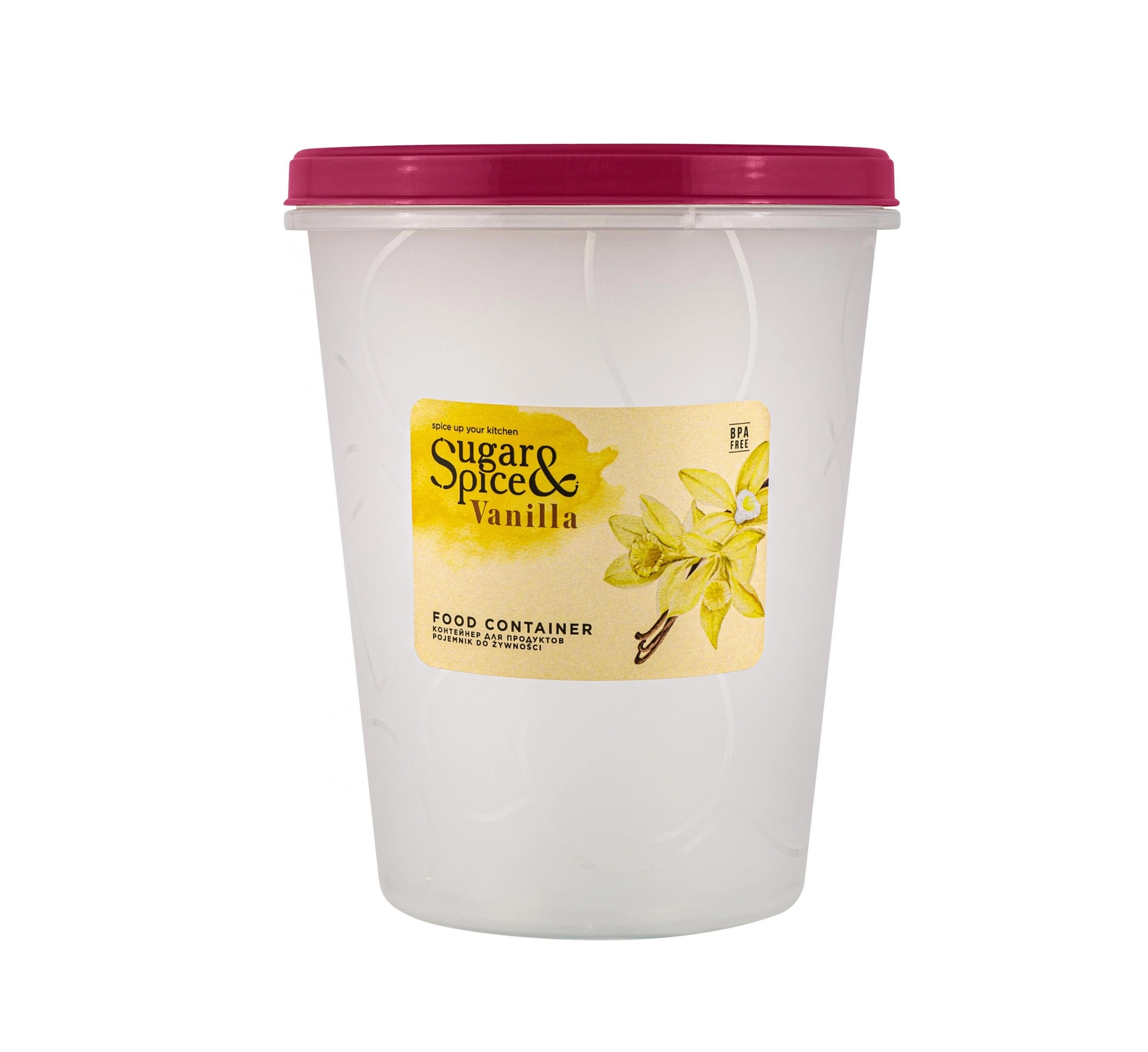 Банка для продуктов Sugar&Spice Vanilla, с завинчивающейся крышкой, 1л, круглый, 120х120х145 брусника купить