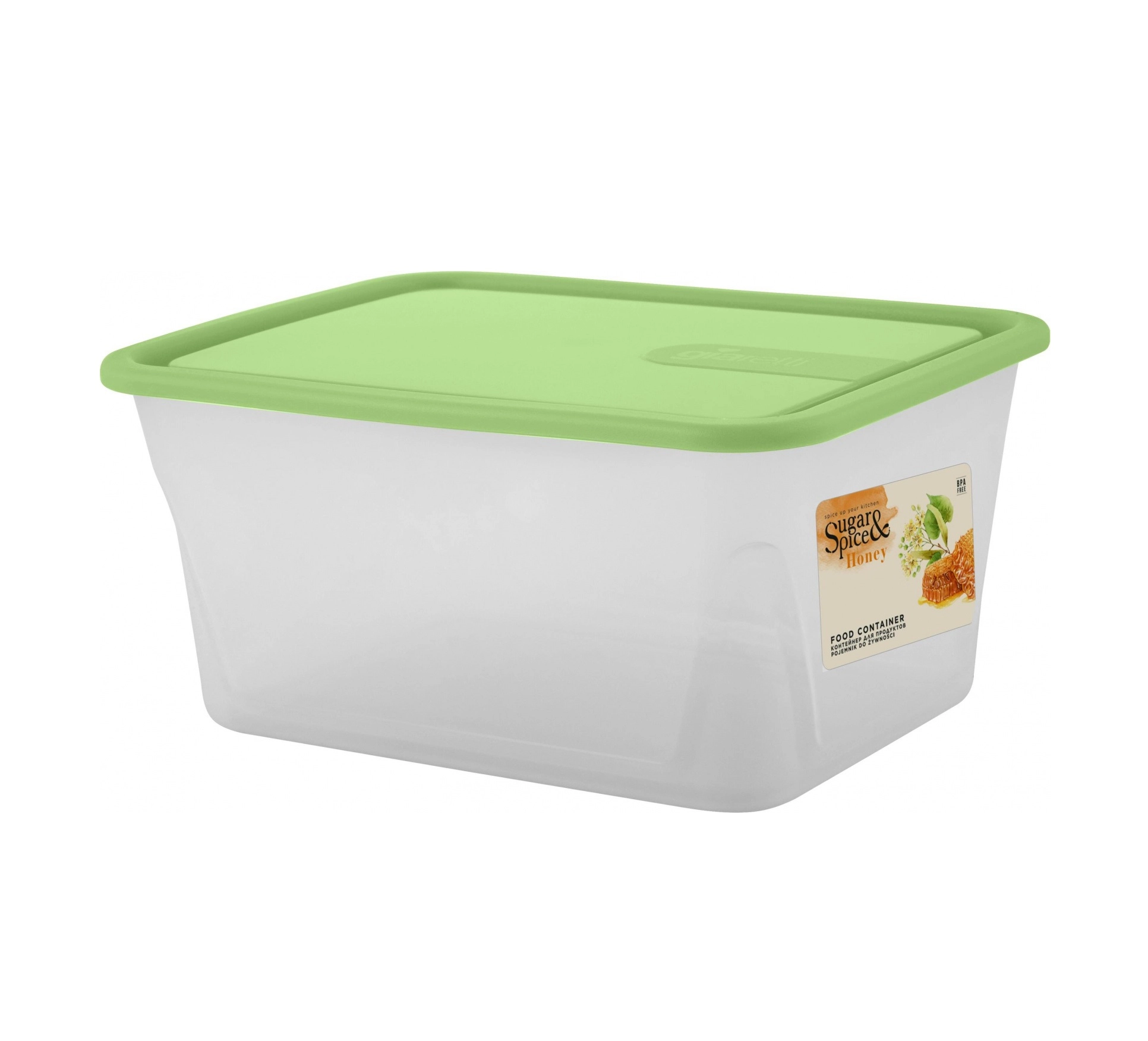 Контейнер для продуктов Sugar&Spice Honey, с крышкой, 0,9л, прямоугольный фисташка купить