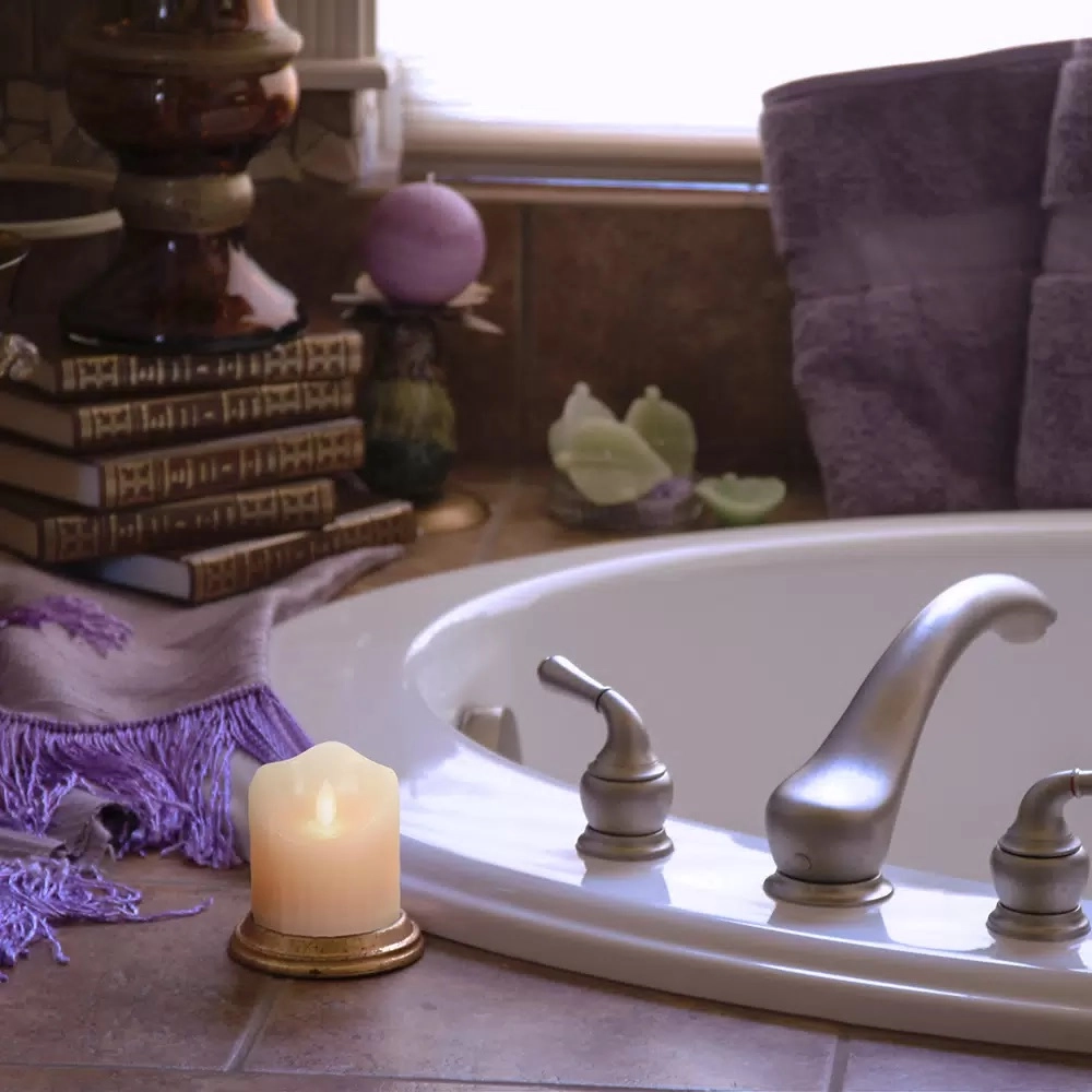 Светодиодная свеча VEGAS 7,5*8,5 см, без батарейки, с пультом ДУ bo'lib to'lash