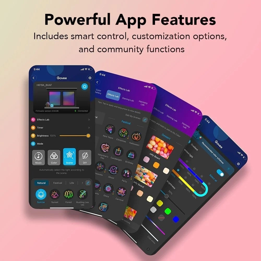 LED aqlli lenta Govee H619A RGBIC Basic Wi-Fi + Bluetooth LED Strip Light With Protective Coating 5м Белый narxi